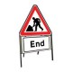 750mm Roadworks Ahead & End Sign